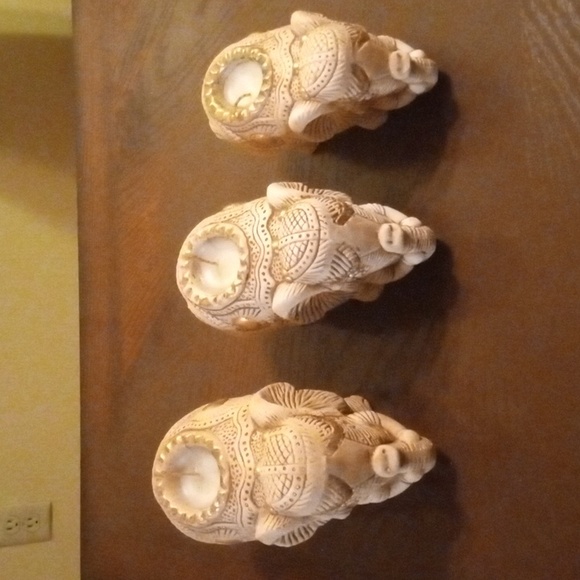 Three elephants with candles. $12.00 - Picture 2 of 3